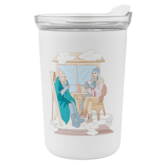 Термокружка вакуумная "На лыжах"