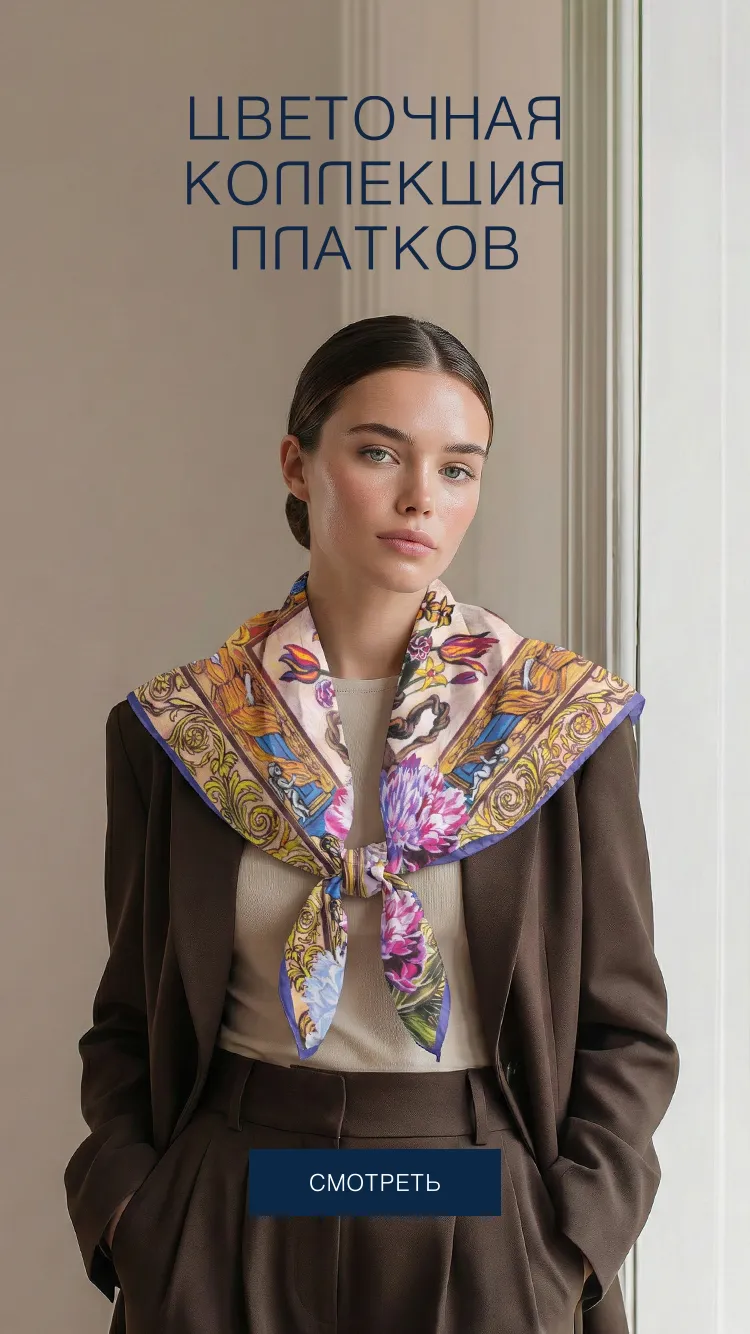 Платки и шали Gourji — шелковые платки и шали, дизайнерские аксессуары — цветочная коллекция