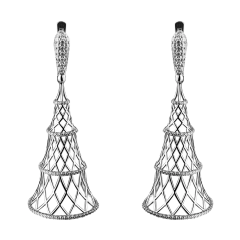 Серьги "Шуховская башня" с фианитами