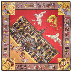 Платок "Чайный домик"