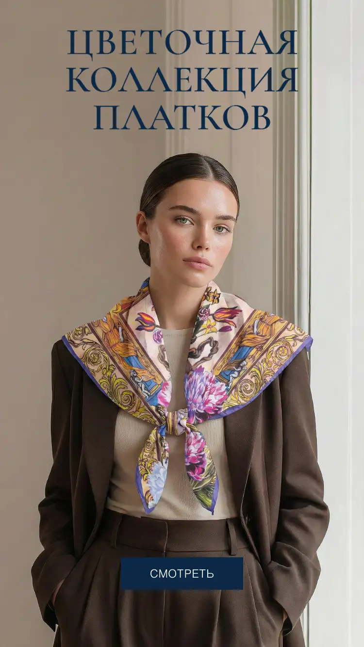 Платки и шали Gourji — шелковые платки и шали, дизайнерские аксессуары — цветочная коллекция