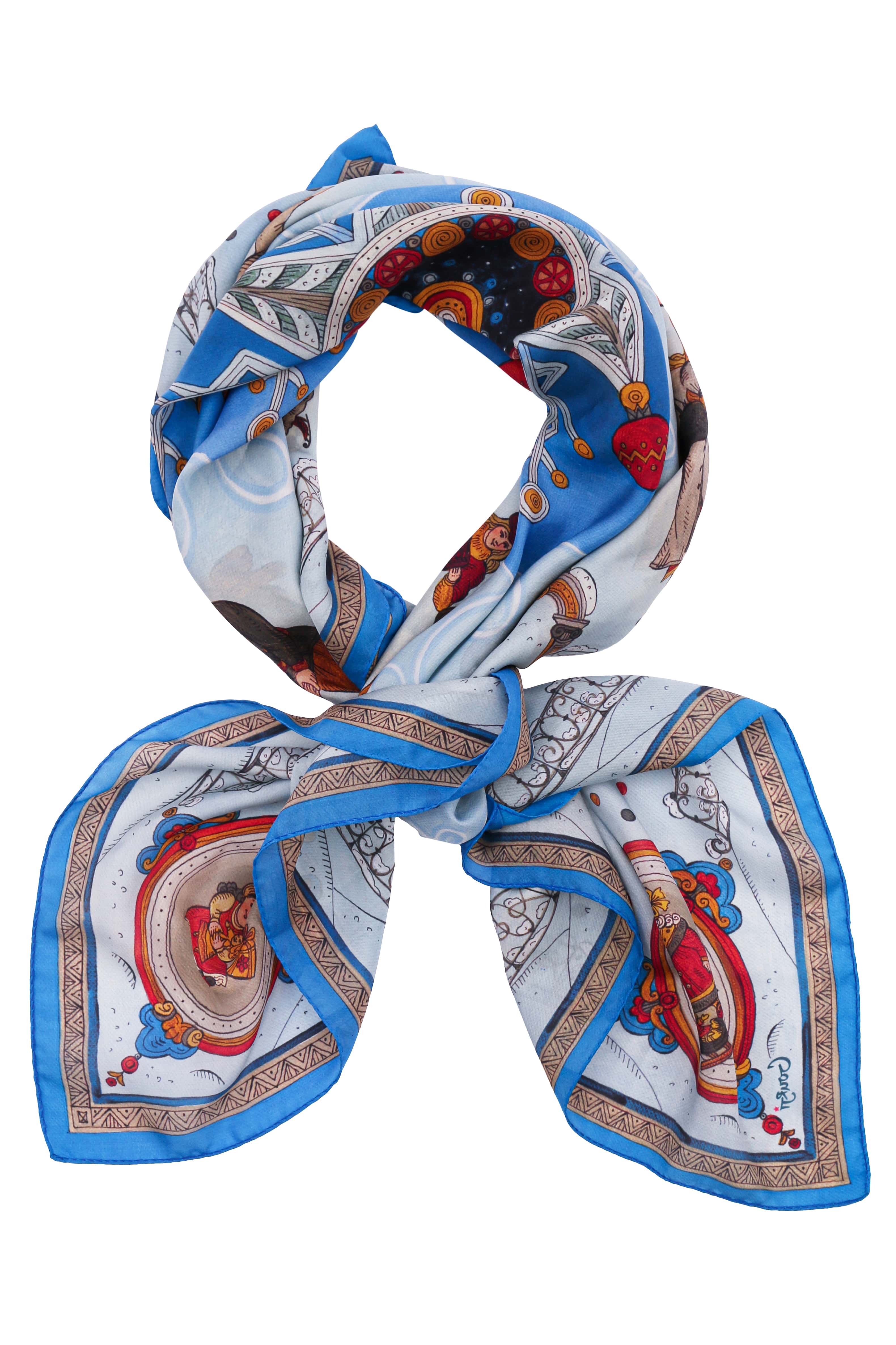 Платок "На катке" 