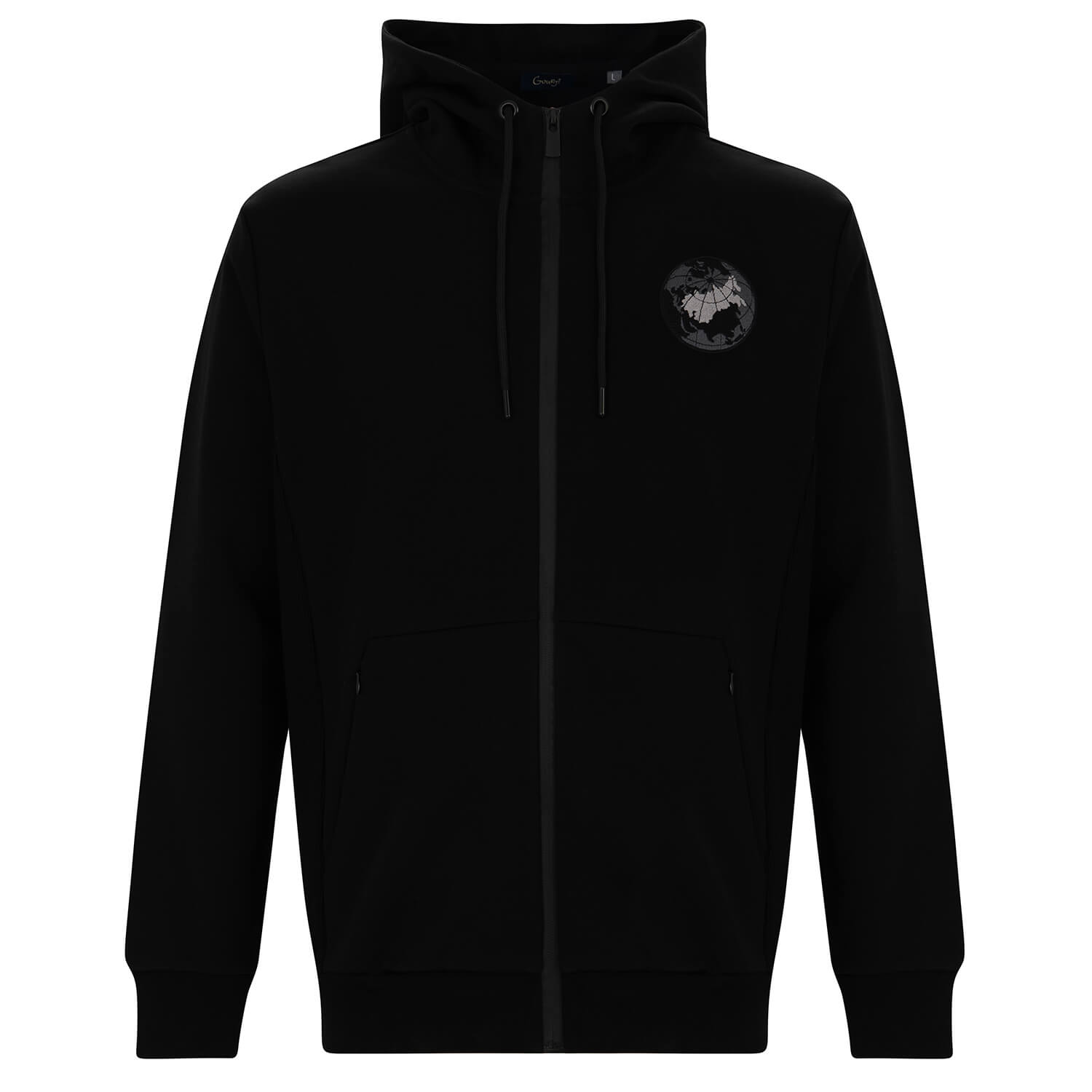 Толстовка на молнии "Герб союза" (хлопок 70% полиэстер 24% эластан 6% черный XXL)