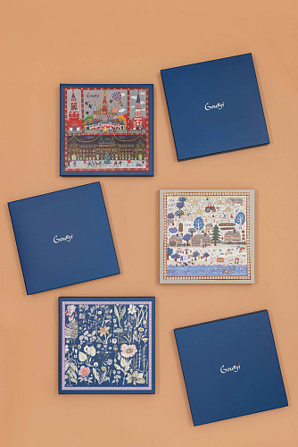 Подарочный набор "Гербарий" (аккумулятор, ежедневник и ручка синий) 