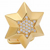Запонки "Негевская звезда" позолота, бриллианты 