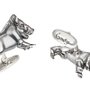 Запонки "Кабан" родий 