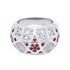 Кольцо "Салют" (серебро 925 пробы/гранаты 33 шт - 0,82 ct, фианиты 70 шт, р-р 17,5) 