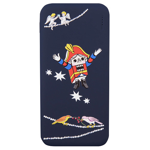 Внешний аккумулятор "Щелкунчик" (пластик синий с рельефным изображением) 