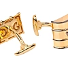 Запонки "Баррель" позолота 
