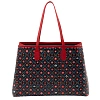 Сумка-шопер "Сюзане" (кожа черный красный 56х29х14) 