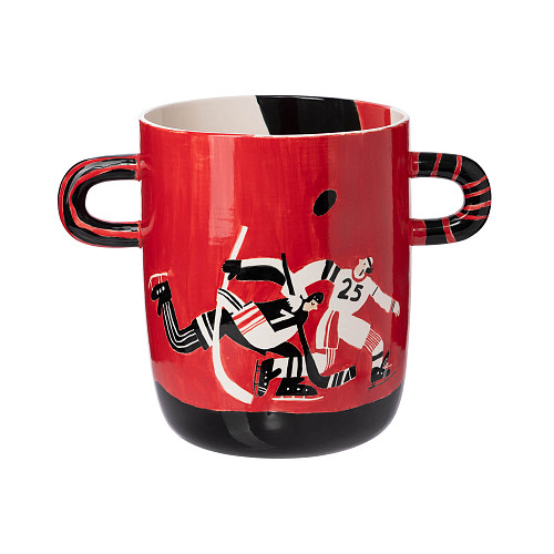 Ваза с ручками «Спорт и здоровье» (керамика белый) 