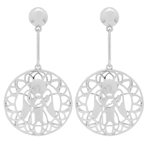 Серьги "Ангел" родий 