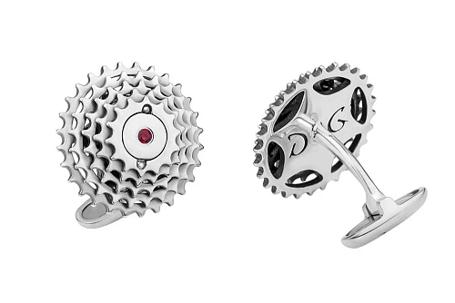 Запонки "Велоспорт" рубин 