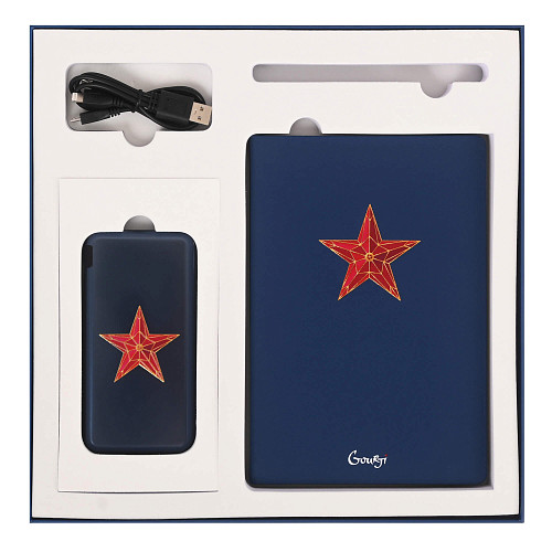 Ежедневник "Звезда" синий (кожзаменитель а5 с рельефным изображением- арт 00328.030) 