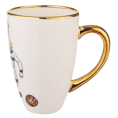 Чашка для чая «Спорт и здоровье» (керамика белый) 