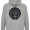 Толстовка с капюшоном "Герб союза" (хлопок 70% полиэстер 30% серый L) 