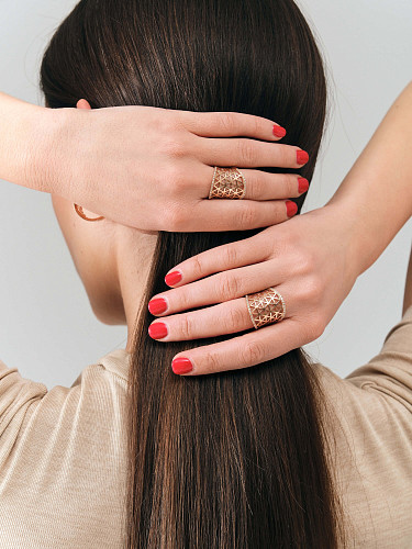 Кольцо "Башня" позолота,фианит 