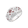 Кольцо "Салют" (серебро 925 пробы/гранаты 33 шт - 0,82 ct, фианиты 70 шт, р-р 17,5) 