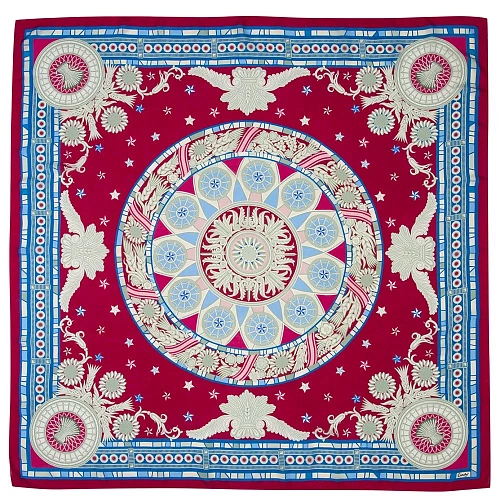 Платок "Ампир" (модал 90% кашемир 10% красный 140х140) 