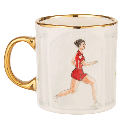 Чайная пара "Спорт и здоровье" (керамика белый) 