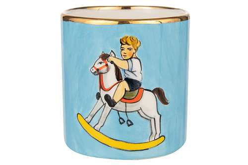 Чайная пара "Детская комната" (керамика, цветной) 