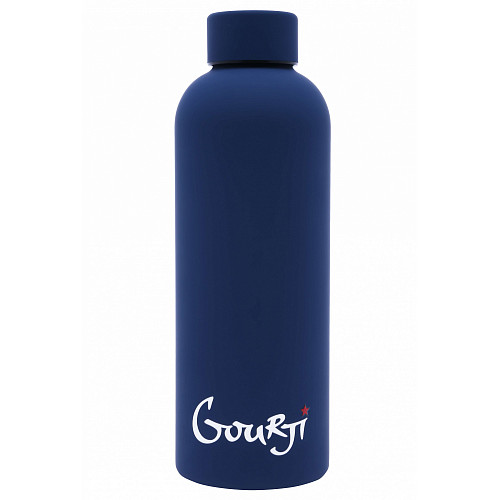 Термобутылка "Башни Кремля" (сталь синий 500 мл с рельефным изображением) 