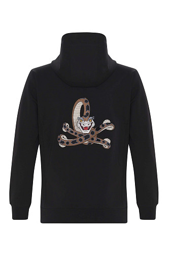 Толстовка на молнии "Каа"  (хлопок 70% полиэстер 24% эластан 6% черный XL) 