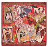 Платок "Русские сезоны" (шелк 100% красный 120х120) 