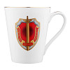 Чайная кружка "Щит и меч" (керамика белый) 