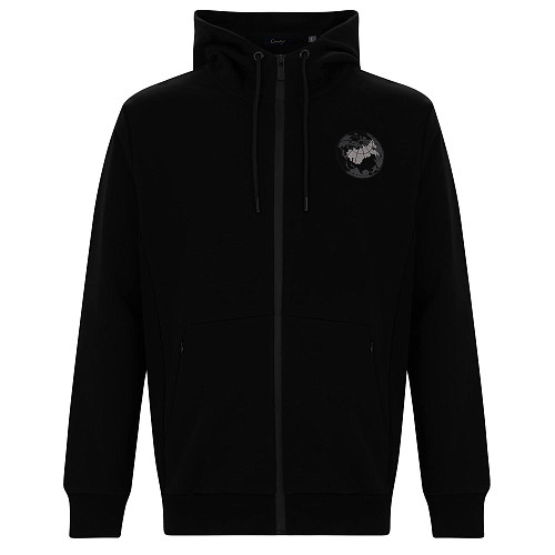 Толстовка на молнии "Герб союза" (хлопок 70% полиэстер 24% эластан 6% черный M) 