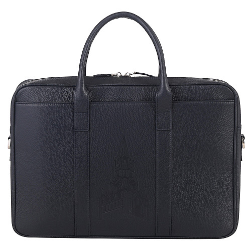 Сумка для документов "Башни Кремля" (7088.00.К) (кожа синий 42х32х9 тиснение) 