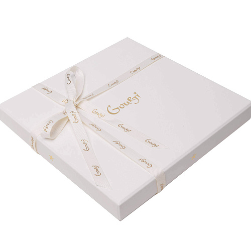 Платок "Дымковские игрушки" (шелк 100% белый 120х120) 