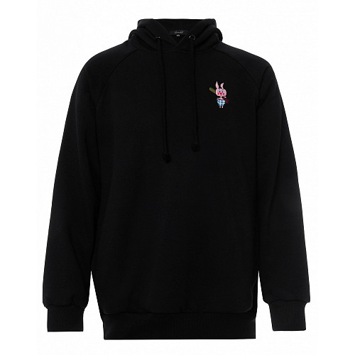 Толстовка с капюшоном "Винни-пух" (хлопок 70% полиэстер 30% черный XL) 