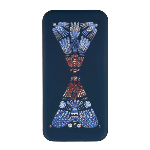 Внешний аккумулятор "Небеса" (арт. 32116.030 пластик синий 72 × 150 × 13 мм. с рельефным изображением) 