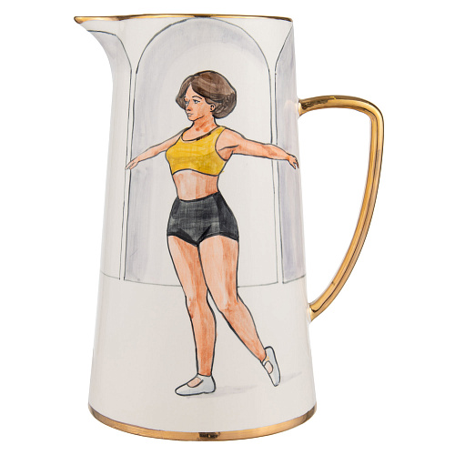 Кувшин «Спорт и здоровье» (керамика белый) 