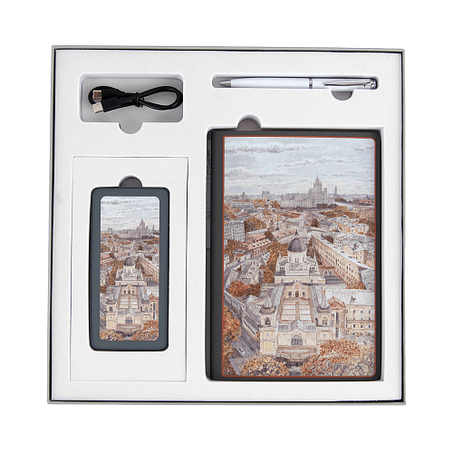 Подарочный набор "Ивановская горка" (аккумулятор, ежедневник и ручка ) 