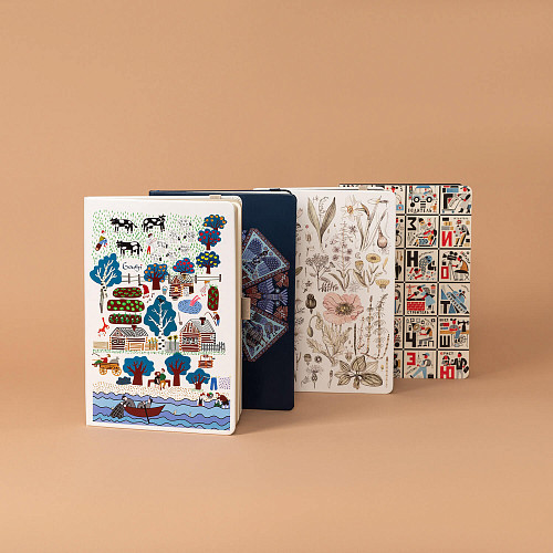 Ежедневник "Небеса" (арт. 00340.030 синий с рельефным изображением) 