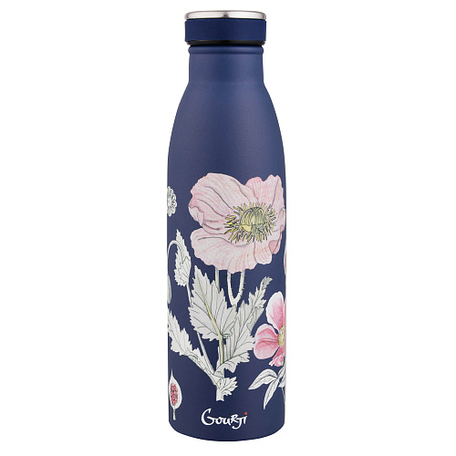 Термобутылка "Гербарий"  (сталь синий с рельефным изображением (ТМ.211033.030) ) 