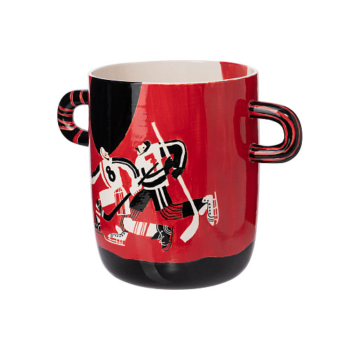 Ваза с ручками «Спорт и здоровье» (керамика белый) 