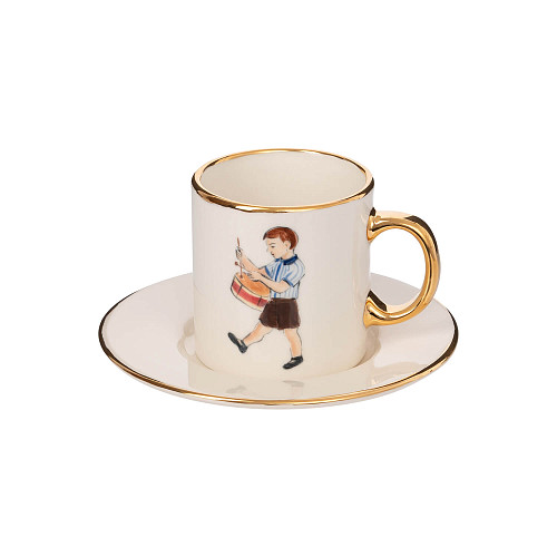 Чайная пара "Детская комната" (малый, керамика, белый) 