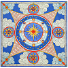 синий
