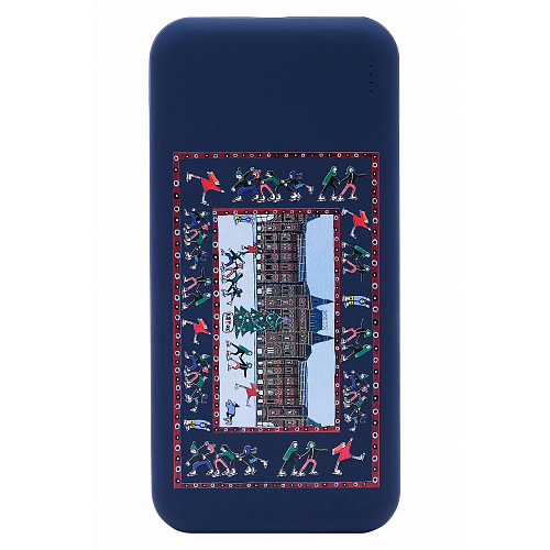 Внешний аккумулятор "Каток" (32116.030.KATD) (пластик синий с рельефным изображением) 