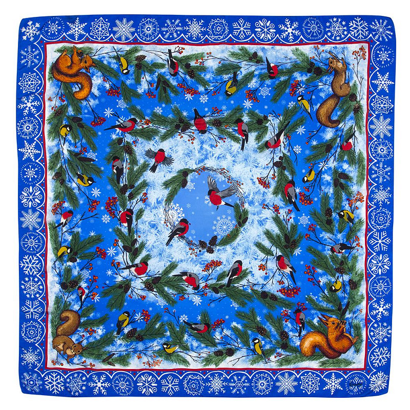 Платок "Зимний лес" 