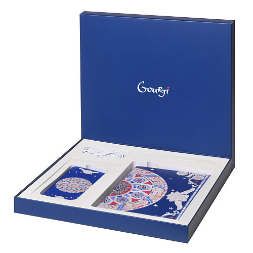 Термобутылка "Ампир"  (синяя с рельефным изображением) 