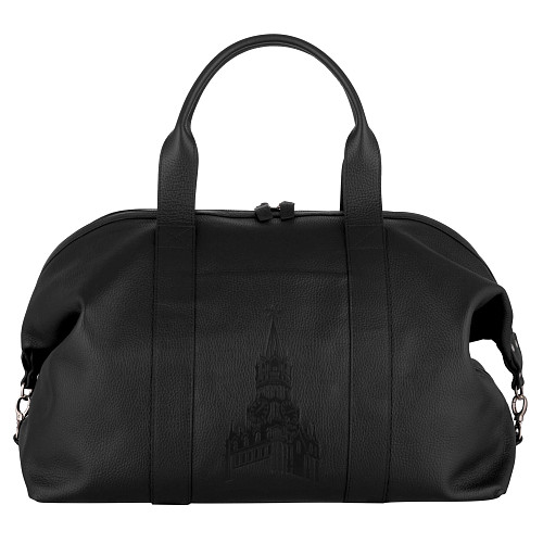 Сумка дорожная "Башни Кремля" (кожа черный тиснение) 