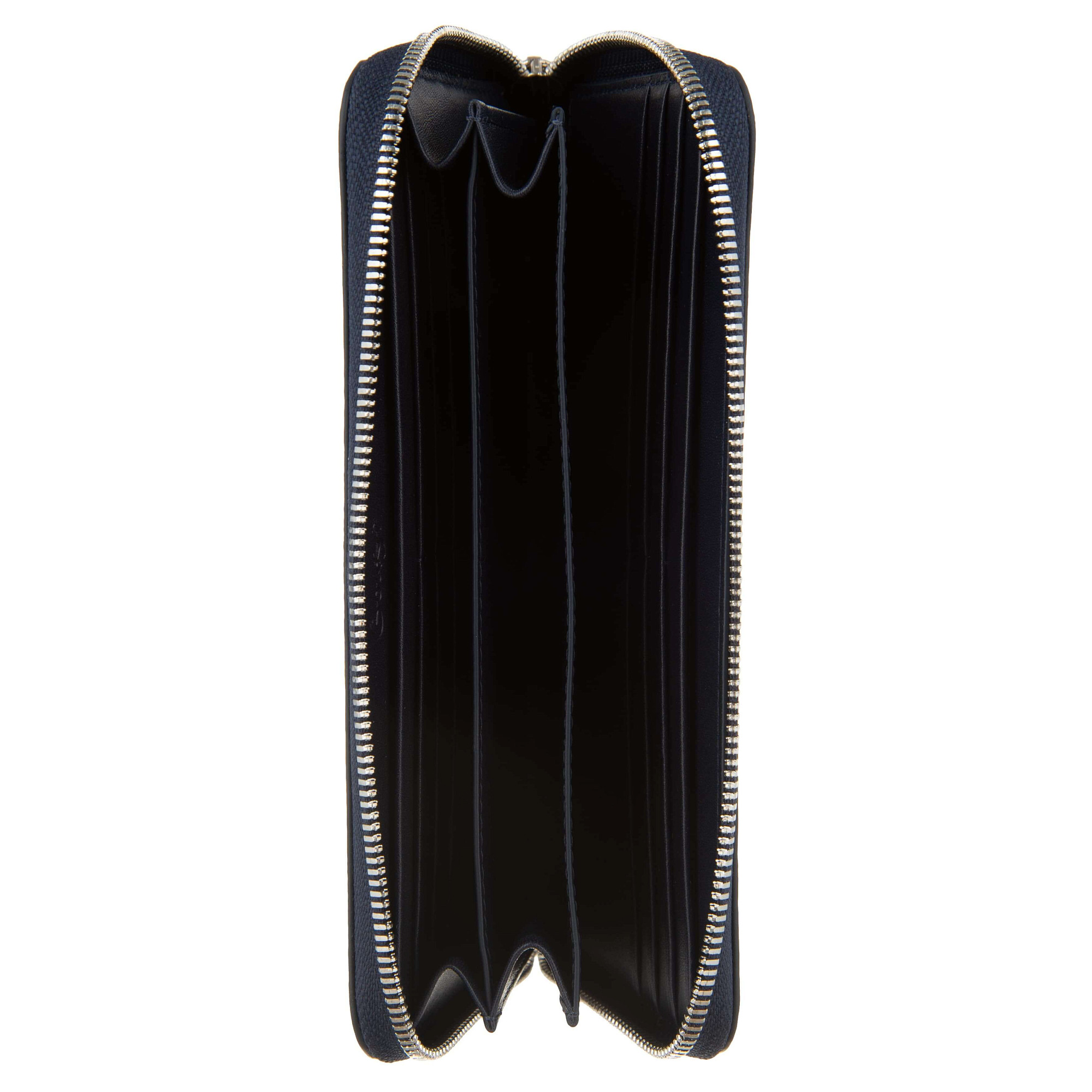 Портмоне на молнии "Классика"  (кожа синий)