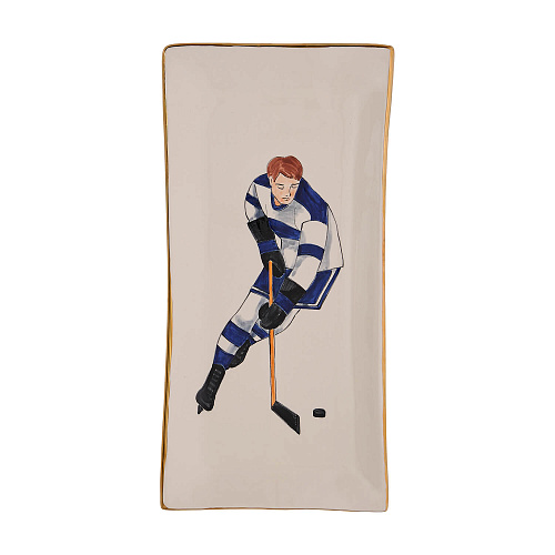 Поднос "Спорт и здоровье" (керамика белый) 