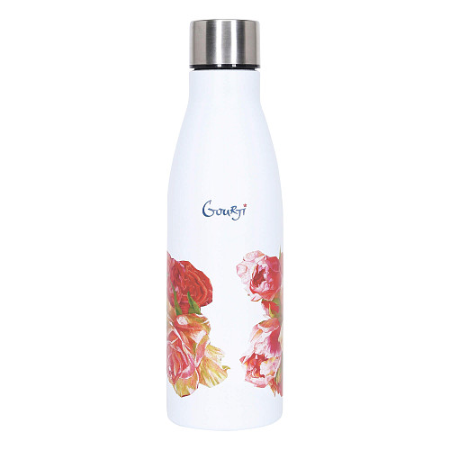 Термобутылка "Розы" (белый) 