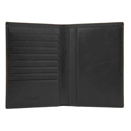 Обложка для документов "Башни Кремля" (кожа черный) 