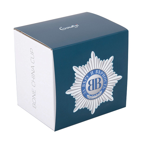 Чайная кружка "Вера и верность" (фарфор, белый) 